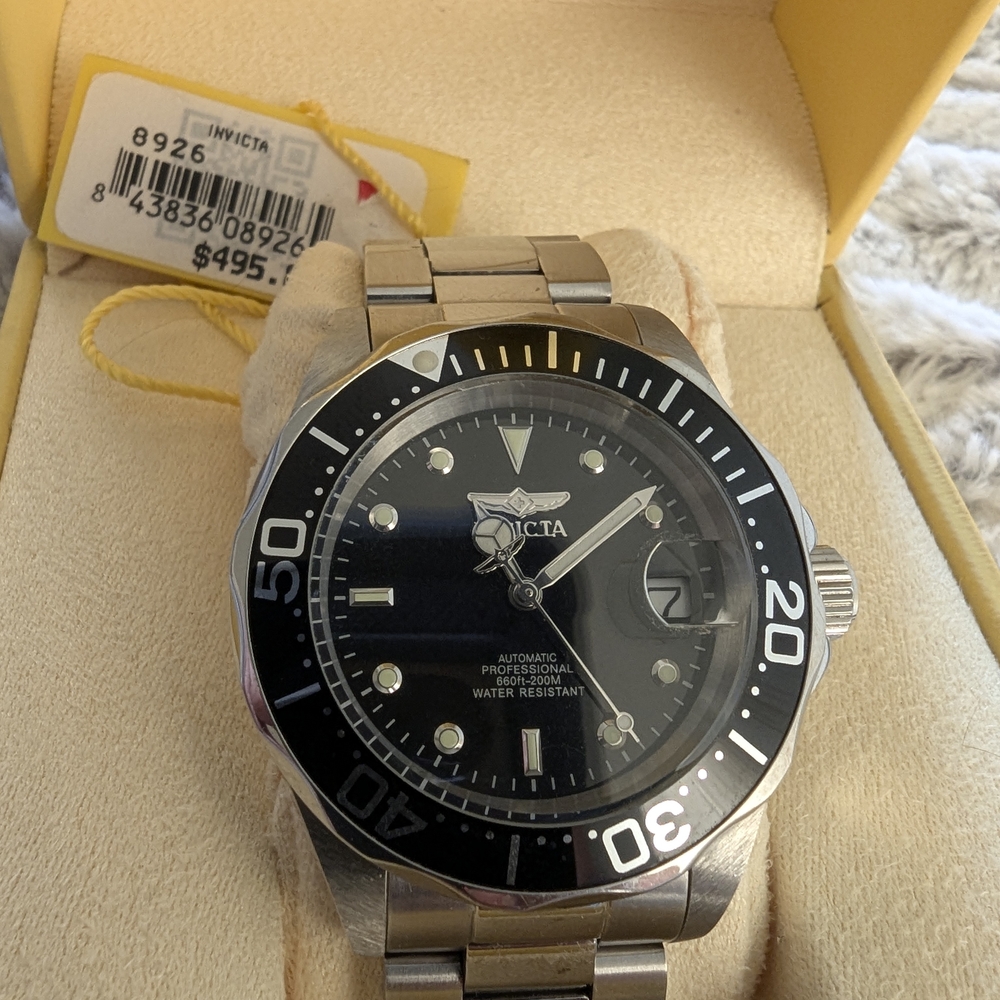 Invicta Silver and Black Men's Watch - Picture 2 of 12